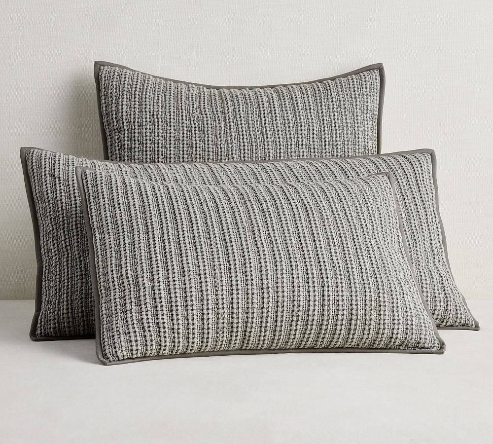 Pottery Barn Honeycomb King Sham Gray